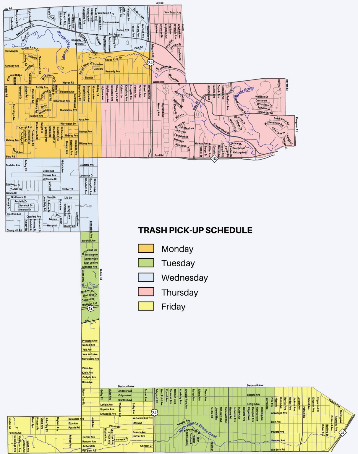 Dearborn Heights MI Trash & Recycling Priority Waste